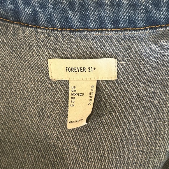 Forever 21 denim jean mini dress - Picture 7 of 8